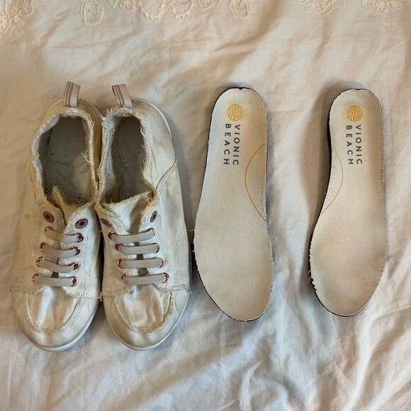 Vionic Beach Pismo Canvas Sneaker in White size 7 - Picture 4 of 15